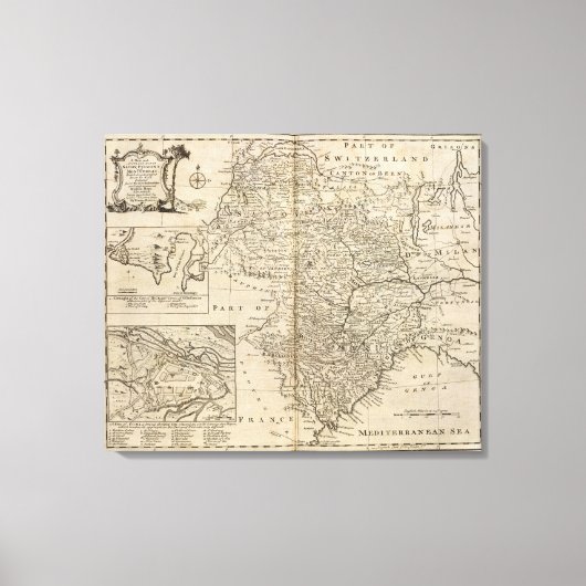 Savoy, Piemont, Montferrat Leinwanddruck (Vorderseite)