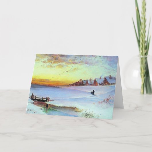 Savrason - Winterlandschaft (Tauwetter) Karte (Vorderseite)