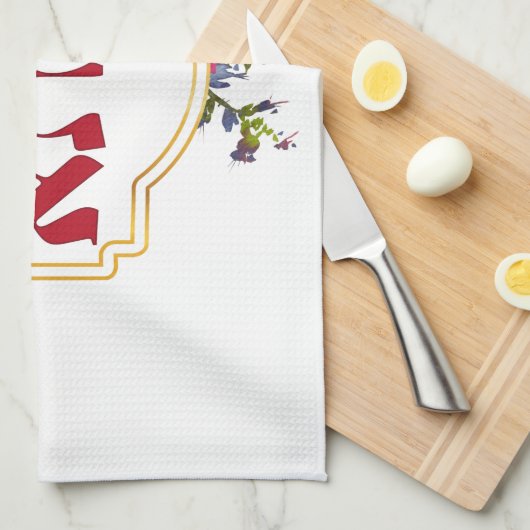 Savta - Großmutter auf Hebräisch  Geschirrtuch (Viertel Falte)