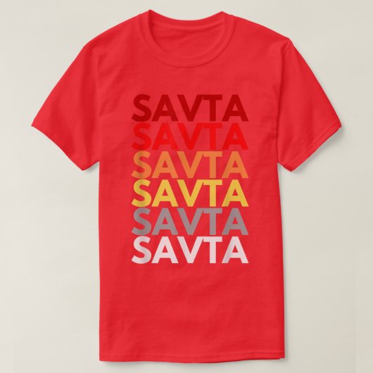 Savta Großmutter in hebräischer Farbe Name für Sav T-Shirt (Design vorne)