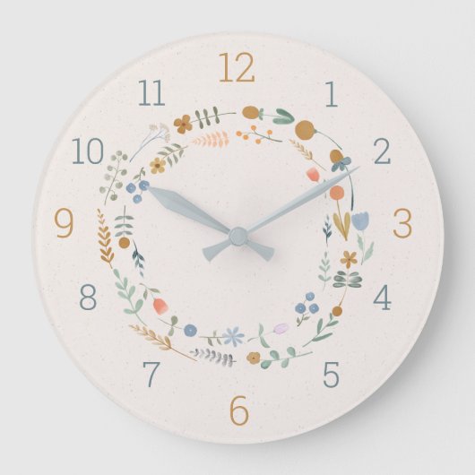 Savvy Nature Babies Akrylic Wall Clock Große Wanduhr (Vorderseite)