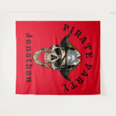 Savvy Pirate Skull Ghost Wandteppich (Vorderseite (Horizontal))