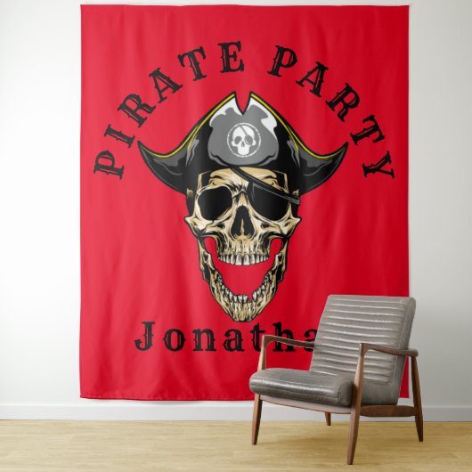 Savvy Pirate Skull Ghost Wandteppich (Beispiel)
