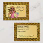 Savvy Shopper 2 Chubby Business Card Visitenkarte (Vorne/Hinten)