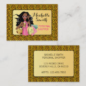 Savvy Shopper African American Business Card Visitenkarte (Vorne/Hinten)