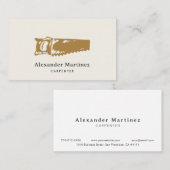 Saw Carpenter Woodworker Lumberjack Handyman Visitenkarte (Vorne/Hinten)