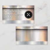 Saw Hammer | Metallbürste mit Rivets Visitenkarte (Vorne/Hinten)