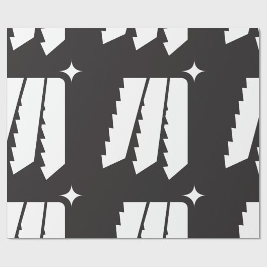 Saw Teeth Wrapping Paper Geschenkpapier (Flach)