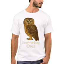 Saw-whet Owl T-Shirt: Raptor Bird Nature Design