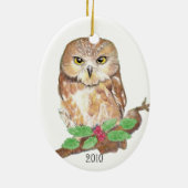 Saw Whet Owl Weihnachtsschmuck (Hinten)