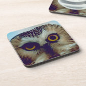 Saw-whet-uhu Untersetzer (Linke Seite)