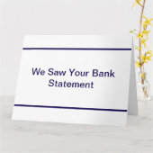 SawBankStatement Karte (Gelbe Blume)