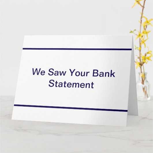 SawBankStatement Karte (Gelbe Blume)