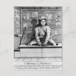 Sawney im Boghouse, 1745 Postkarte