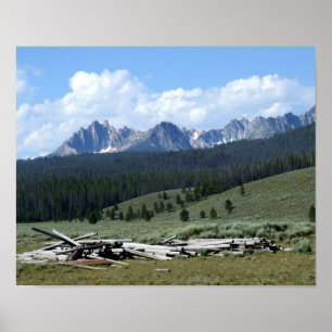 Sawtooth Mountains Print Poster