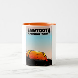 Sawtooth National Forest Reiseplakat Zweifarbige Tasse