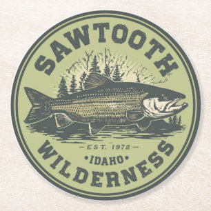 Sawtooth Wilderness Idaho Bergwandern Alpin Runder Pappuntersetzer