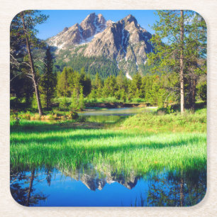 Sawtooth-Wildnis Rechteckiger Pappuntersetzer