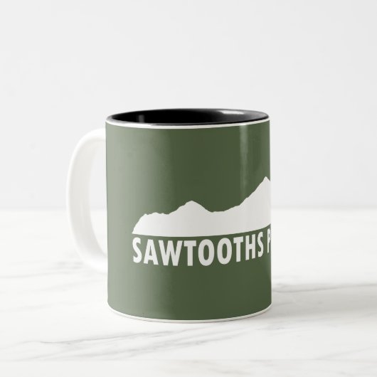 Sawtooths Bitte Zweifarbige Tasse (Vorderseite Links)