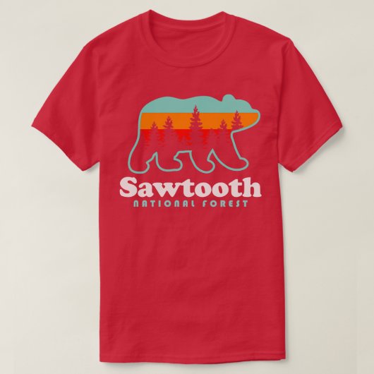 Sawtzahn National Forest Camping Idaho Wandern T-Shirt (Design vorne)