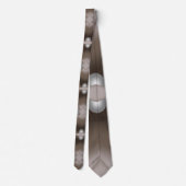 Sawzahnausschnitt Concentric Earth Tone Abstrakt A Krawatte (Rückseite)