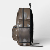 Sawzahnausschnitt Concentric Earth Tone Ombre Art Bedruckter Rucksack (Rechts)