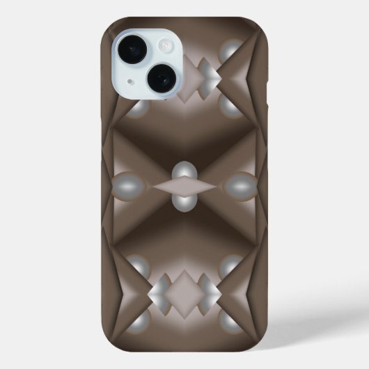 Sawzahnausschnitt Concentric Earth Tone Ombre Art Case-Mate iPhone Hülle (Rückseite)