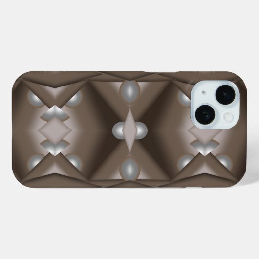 Sawzahnausschnitt Concentric Earth Tone Ombre Art Case-Mate iPhone Hülle (Rückseite (Horizontal))