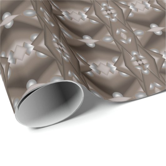 Sawzahnausschnitt Concentric Earth Tone Ombre Art Geschenkpapier (Rolleneckpunkt)