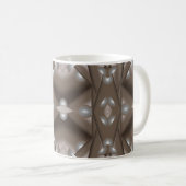 Sawzahnausschnitt Concentric Earth Tone Ombre Art Kaffeetasse (VorderseiteRechts)