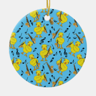 Sax Chick Saxophones Musiknoten Keramik Ornament
