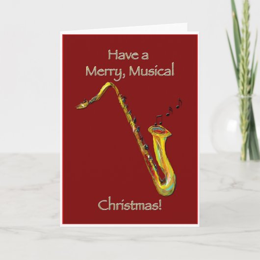 Sax Christmas Feiertagskarte (Vorderseite)