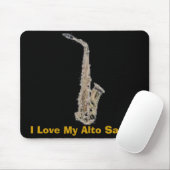 Sax, i-Liebe mein AltSax Mousepad (Mit Mouse)