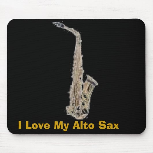 Sax, i-Liebe mein AltSax Mousepad (Vorne)