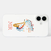 Sax-Musik | Initialen Case-Mate iPhone Hülle (Rückseite (Horizontal))