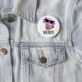 Sax-olotl Funny Saxophone Puns Button (Beispiel)
