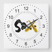 Sax Quadratische Wanduhr (Vorderseite)