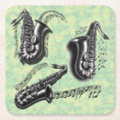 Sax Rechteckiger Pappuntersetzer (Vorderseite)