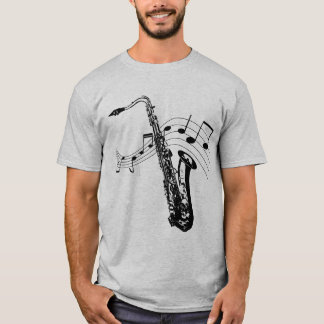Sax und Anmerkungs-T - Shirt