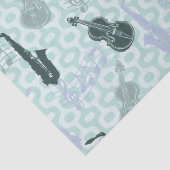 Sax- und Violinenmuster Seidenpapier (Detail)