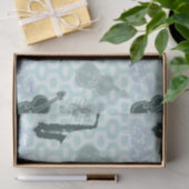 Sax- und Violinenmuster Seidenpapier (Geschenk)