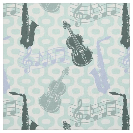 Sax- und Violinenmuster Stoff (Muster)