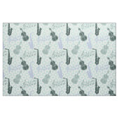 Sax- und Violinenmuster Stoff (Fat Quarter (45,7 x 55,9 cm))