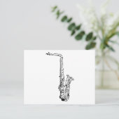 Saxaphone Anmerkungen Postkarte (Stehend Vorderseite)