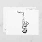 Saxaphone Anmerkungen Postkarte (Vorne/Hinten)