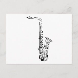 Saxaphone Anmerkungen Postkarte