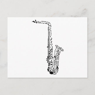 Saxaphone Anmerkungen Postkarte