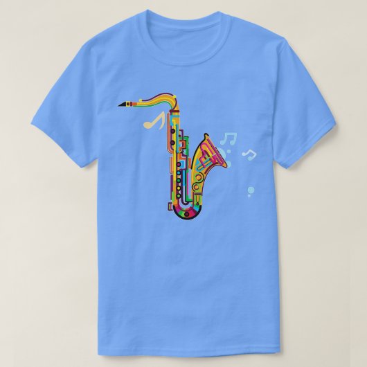 Saxaphone Funny spendet Musikinstrument T-Shirt (Design vorne)