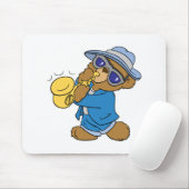Saxaphone Jazz Blues Bear Mousepad (Mit Mouse)