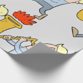 Saxaphone Musician Wrapping Paper spielen Geschenkpapier (Ecke)